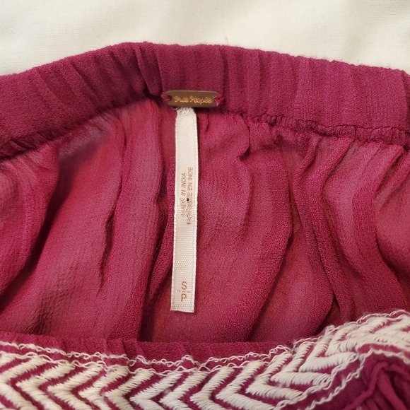 Free People Womens Embroidered Floral Off Shoulder Top Size Small - Picture 3 of 9